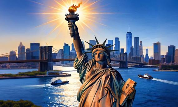 美国自由女神像坐落在哪个城市？纽约港的地标性答案在这里