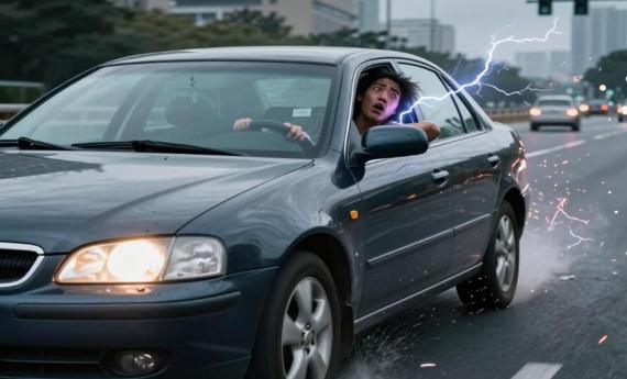 开车压到高压电线，千万别急着下车！这个动作能救你一命