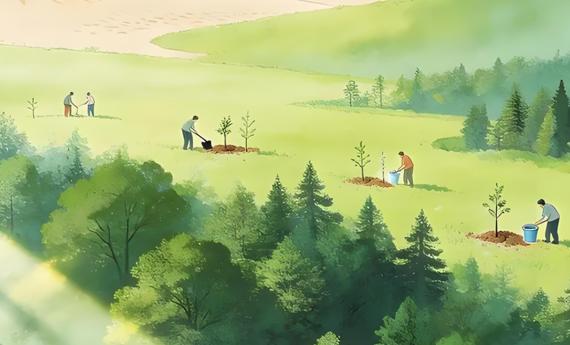 天蓝地绿水清成常态!习近平总书记植树时强调:中国式现代化的底色更加亮丽