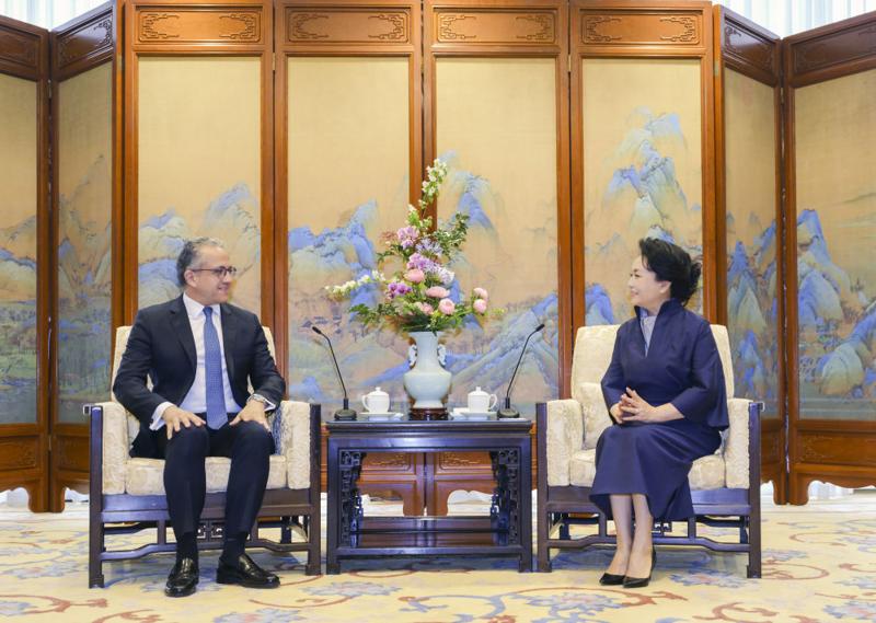 彭丽媛会见联合国教科文组织总干事阿纳尼